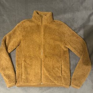fuzzy zip up jacket